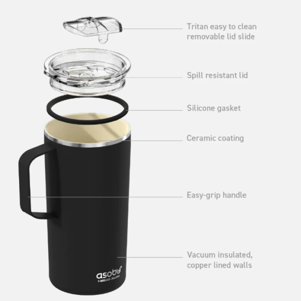 ⁦Tower Mug ספל תרמי - גוון לבן⁩ – תמונה ⁦2⁩